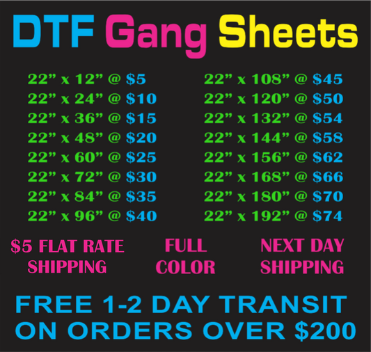 DTF Gang Sheets