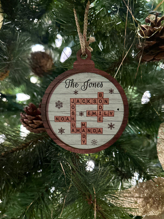 Custom Scrabble Ornament