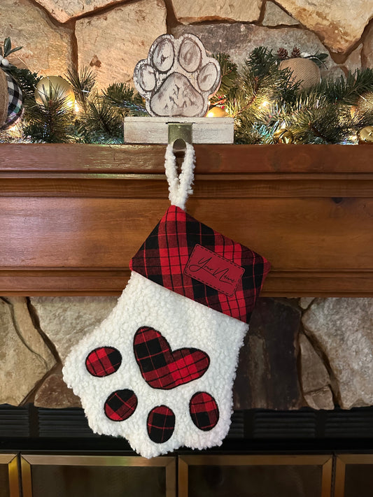 Custom Paw Print Stocking